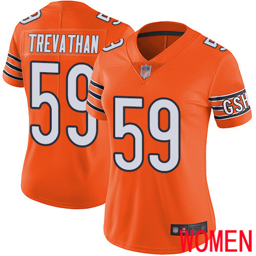 Chicago Bears Limited Orange Women Danny Trevathan Alternate Jersey NFL Football 59 Vapor Untouchable